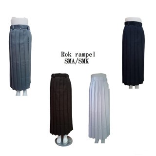 Jual rok seragam sekolah model full rempel non karet seragam sma/smk ...