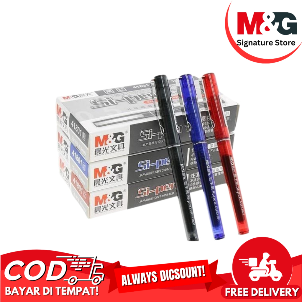 Jual Ball Pen 0.7 & 0.5mm M&G SI-Pen S5 S7 dengan Needle Tip 3 Warna ...