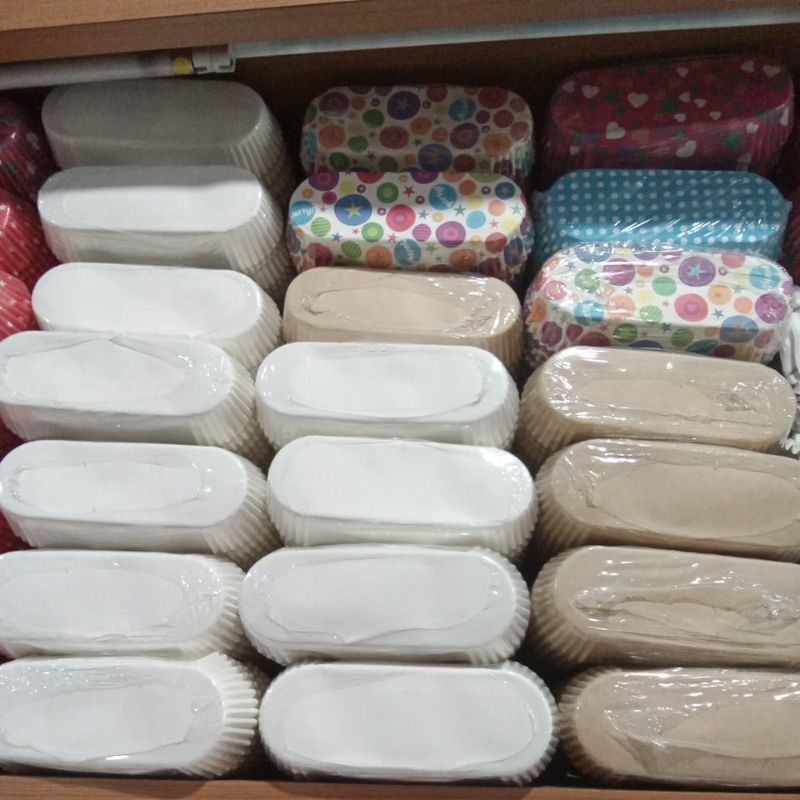 Jual CUP ROTI OVAL ISI 200 PCS ( MOTIF RANDOM ) | Shopee Indonesia