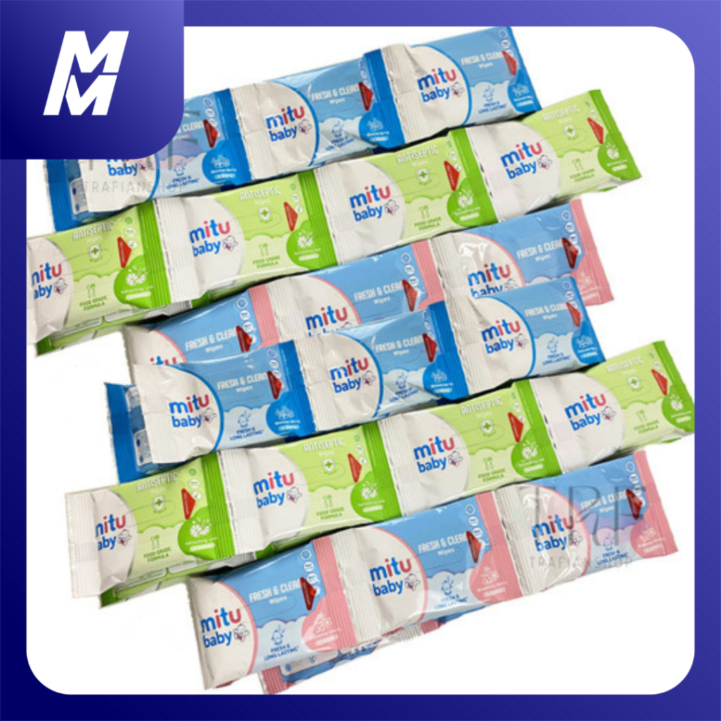 Jual 1 pcs Tisu Basah Mitu Renceng Kemasan Travel Sachet Renceng Baby ...