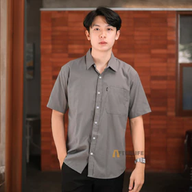 AFTERLIFE Kemeja Pria Basic Chroma Lengan Pendek All Varian