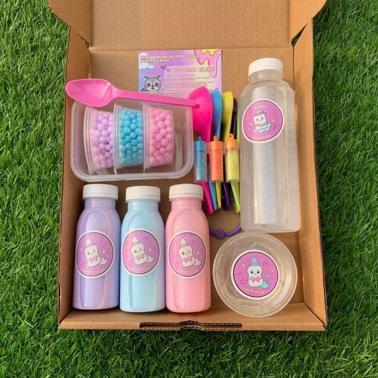 Jual [COD] Paket Slime Kit 2 Varian Lengkap Mainan Anak | Shopee Indonesia