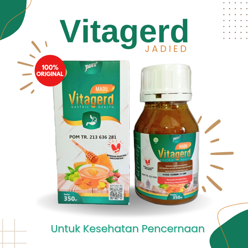 Jual VITAGERD 350gr Original Madu Solusi Asam Lambung, Gerd, Maag ...