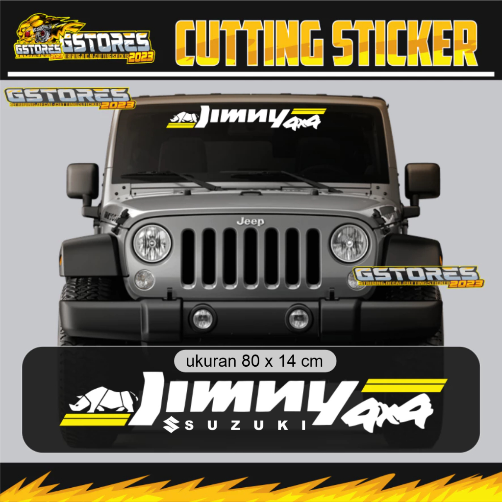 Jual stiker kaca belakang mobil jimny katana jeep stiker cutting ...