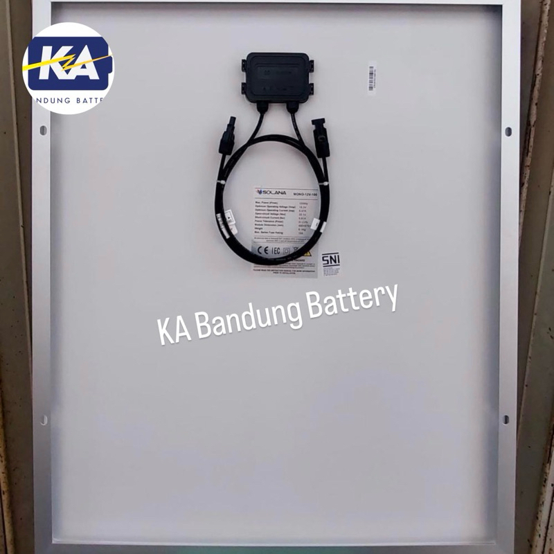 Jual Solar panel surya cell module solana 100wp 100 wp mono 12v 12 v ...