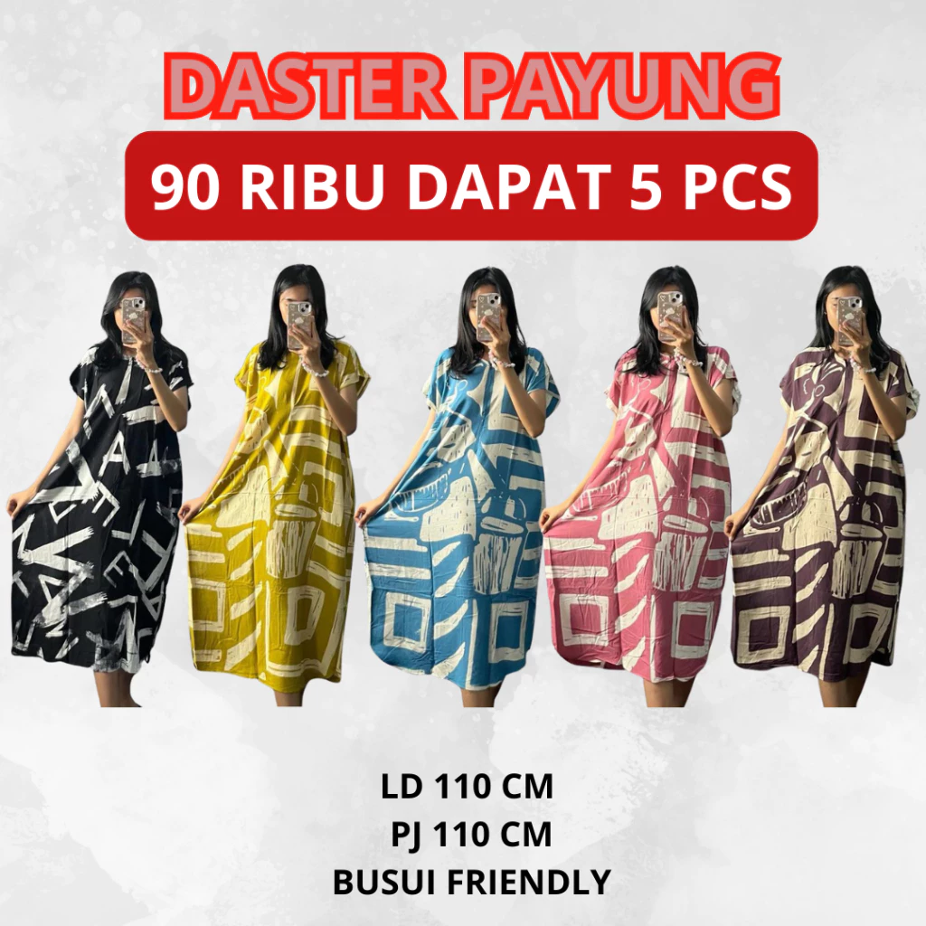 5Pcs Daster Murah Adem Lembut Busui Kekinian | AutoStock