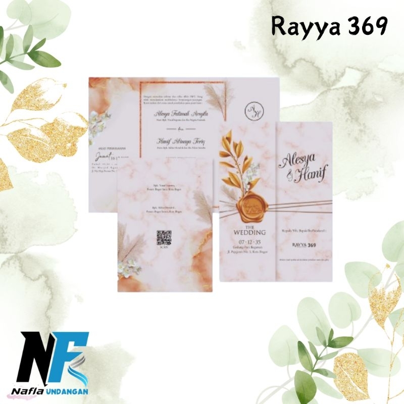 Jual Blangko Undangan atau Kertas Undangan Pernikahan RAYYA 369 Harga ...