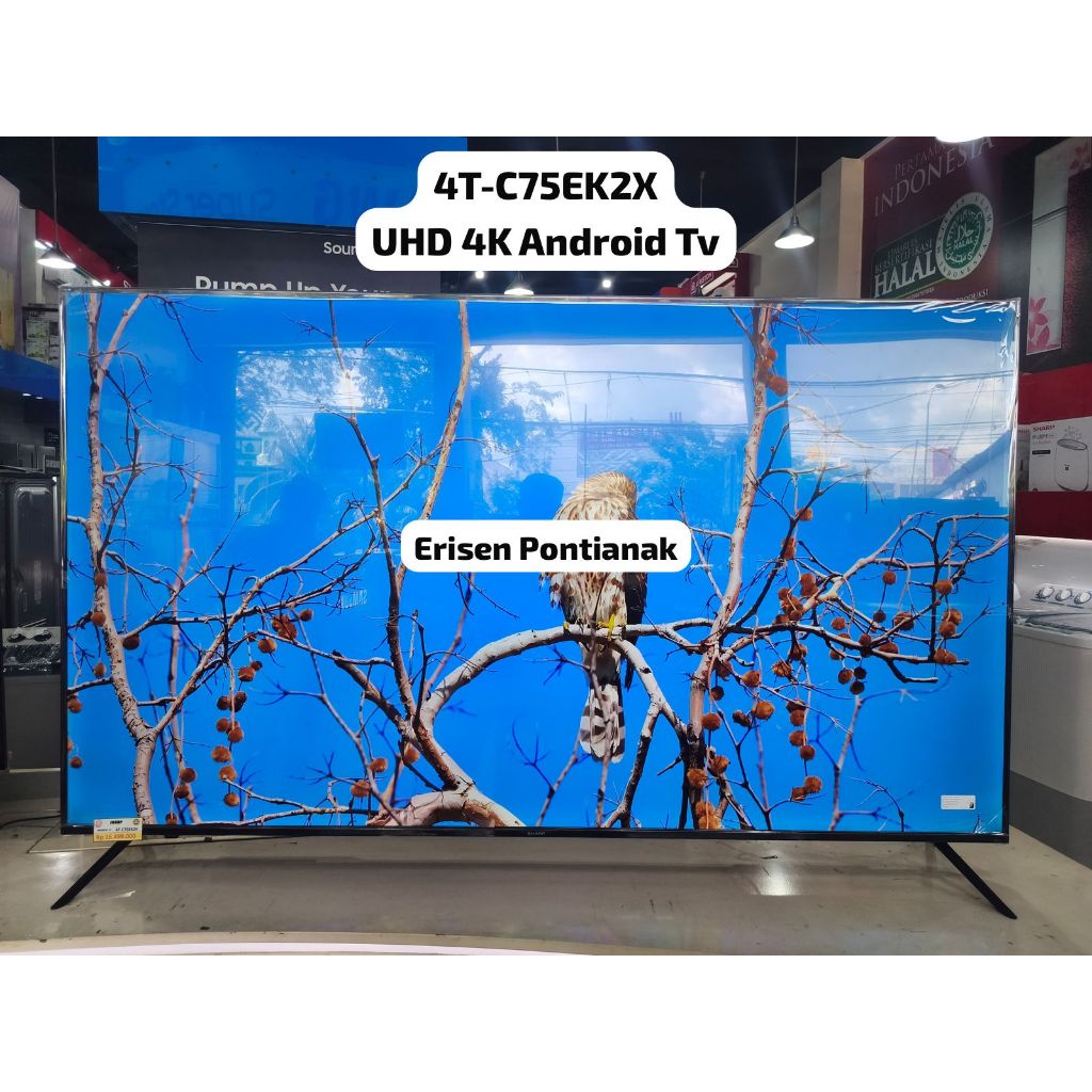 Jual SHARP 75 inch 4K UHD ANDROID SMART TV 4T-C75EK2X | Shopee Indonesia