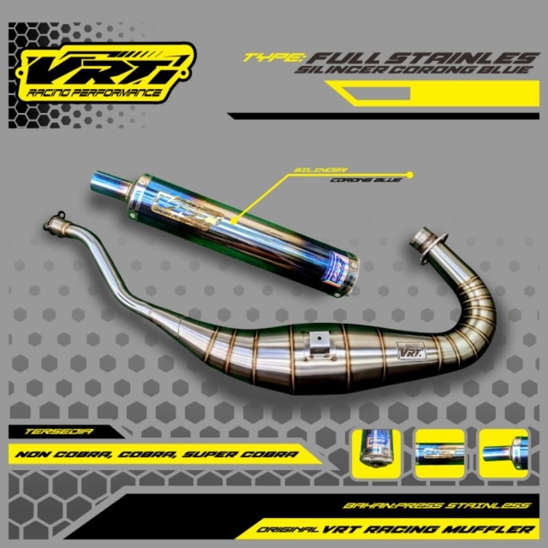 Jual KNALPOT NINJA R SS RR FULL STENLIS TYPER SUPER COBRA ORIGINAL VRT ...