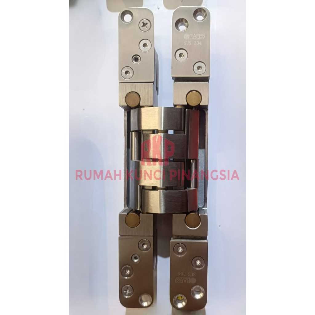 Jual Concealed Invisible Hinge Engsel Pintu Tanam Silver Stainless ...