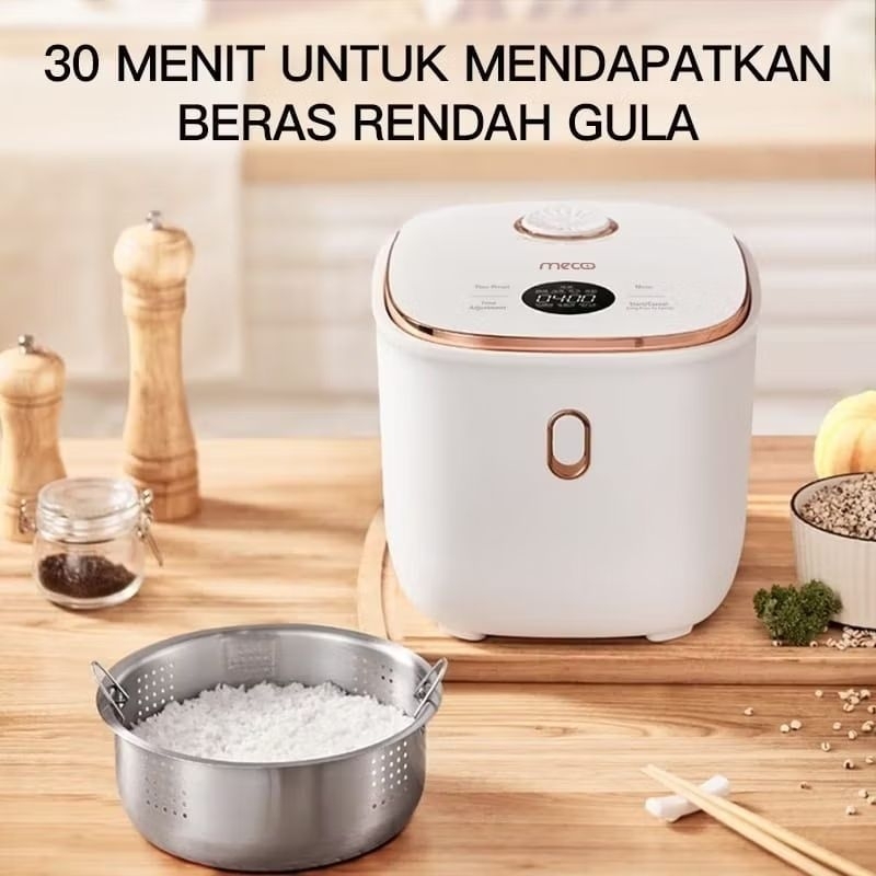 Jual mecoo rice cooker low carbo putih | Shopee Indonesia