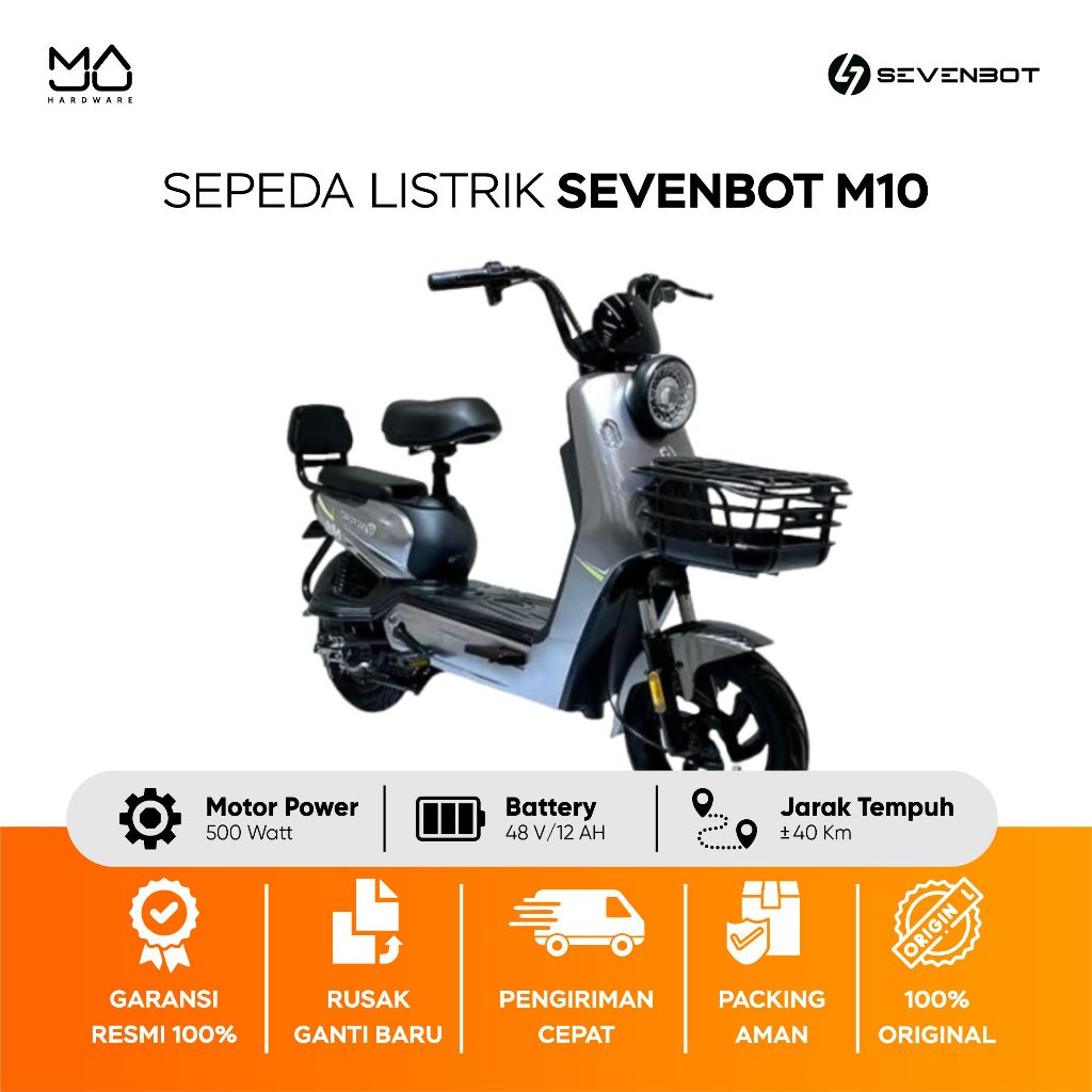 Jual Sepeda Listrik Sevenbot M10 43km/jam Terbaru - Garansi Resmi ...