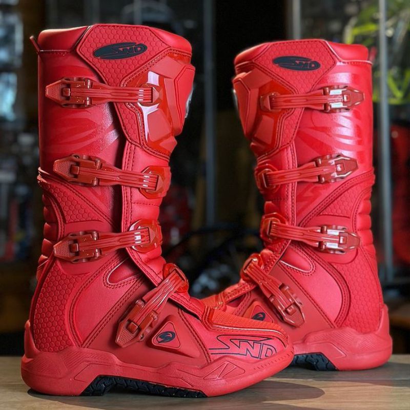 Jual Sepatu Trail SND Racing New Design - Red | Shopee Indonesia