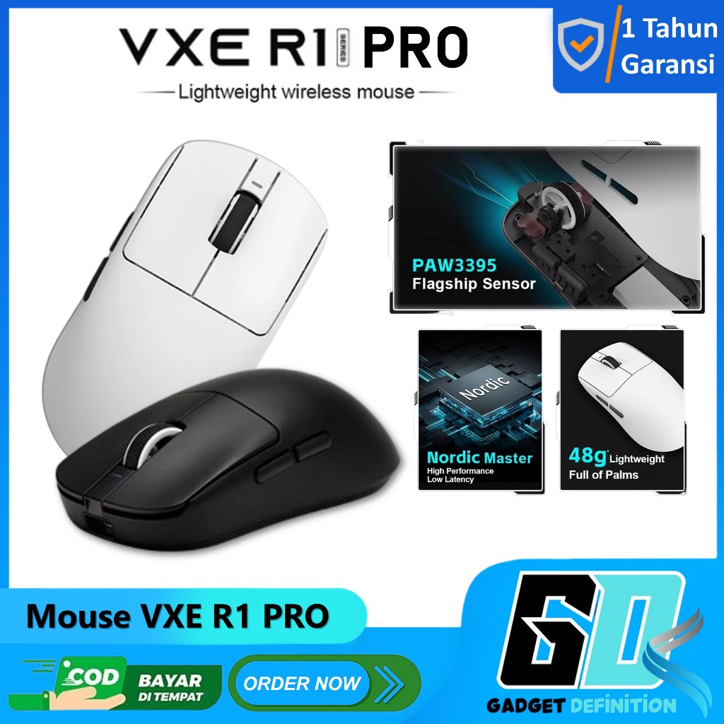 Jual VGN VXE R1 Pro 4K Wireless Gaming Mouse Light Weight Mouse Smart ...
