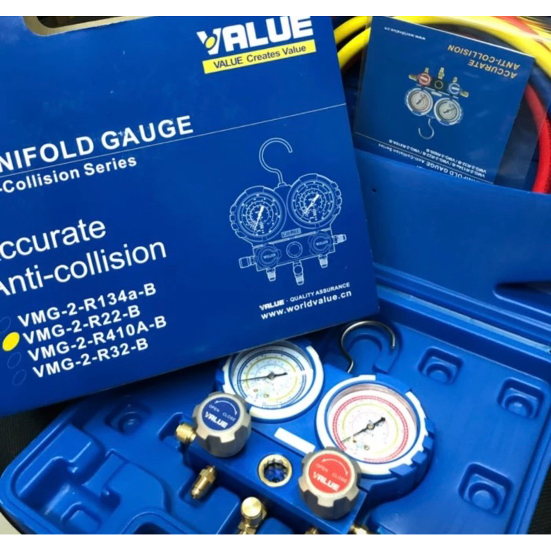 Jual MANIFOLD SET VALUE R22 | ANALYZER AC VALUE VMG-2-R22-B (KEMASAN ...