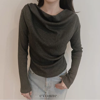 EVONNE WonYoung Top - Atasan Wanita Long Sleeve - Baju Lengan Panjang Wanita Knit Top Blouse E-304
