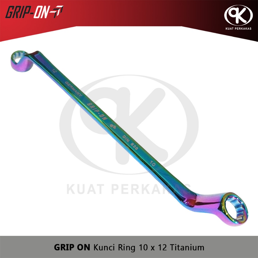 Jual Kunci Ring 10 x 12 Titanium GRIP ON Double Box End Wrench 10mm x