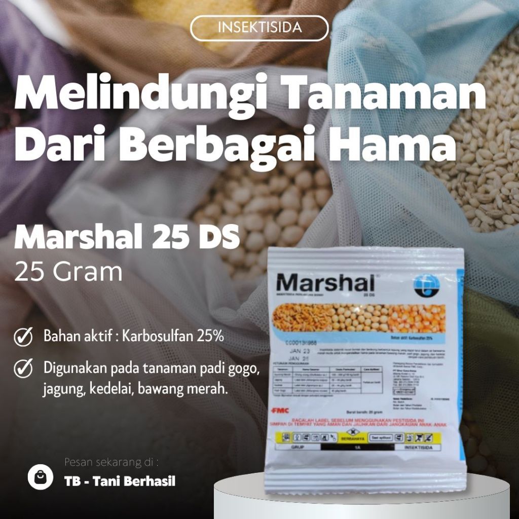 Jual Insektisida Marshal 25 DS 25 Gram, Melindungi Tanaman Dari ...