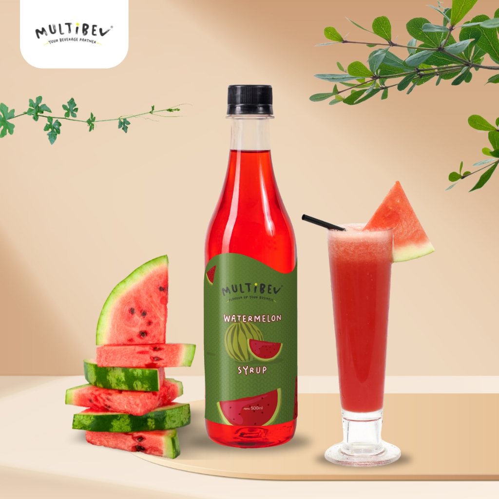 Jual MultiBev - Syrup Watermelon Bottle 500ml - Sirup Minuman | Shopee ...