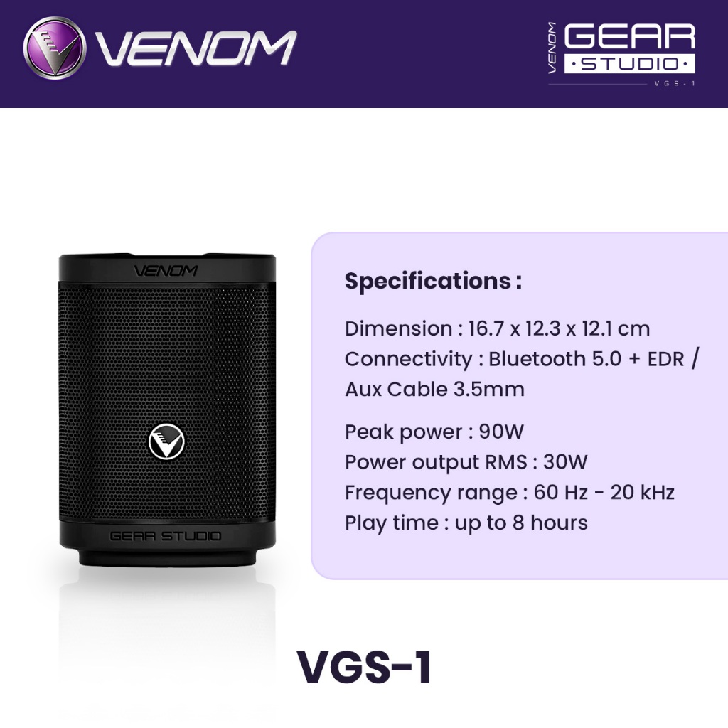 Jual Venom Remote Speaker Bluetooth VGS1 | Shopee Indonesia