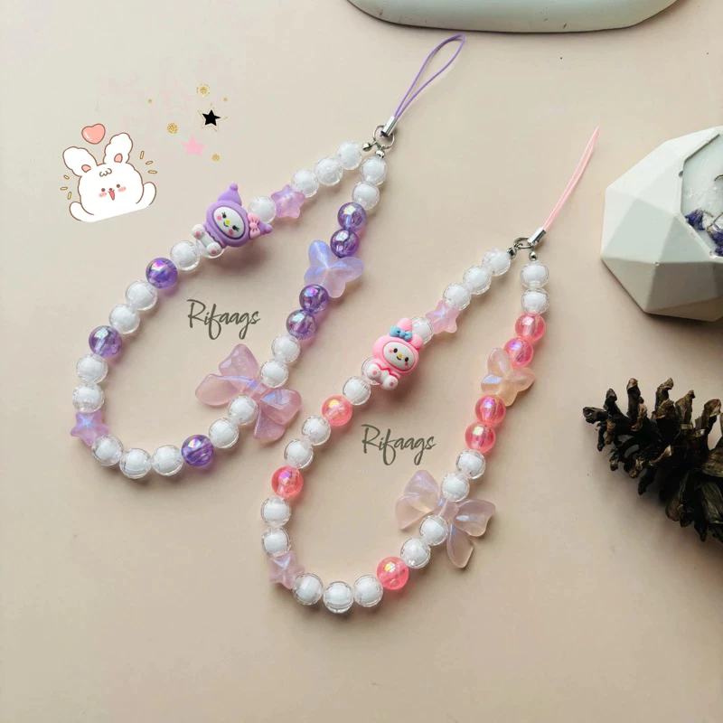 Gantungan HP bracelet gelang / Phone Strap Beads / Tali HP / Strap HP  Blackpink / Gantungan HP Korea