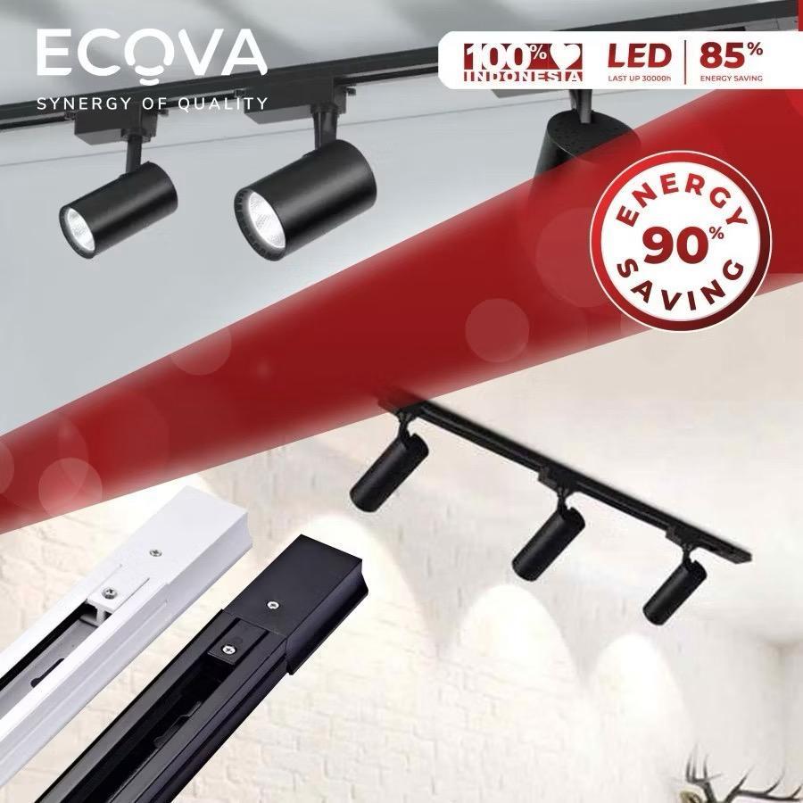 Jual ECOVA - RELL Track Light 1M / 2M Track Reil Spot Light / Rel Lampu ...