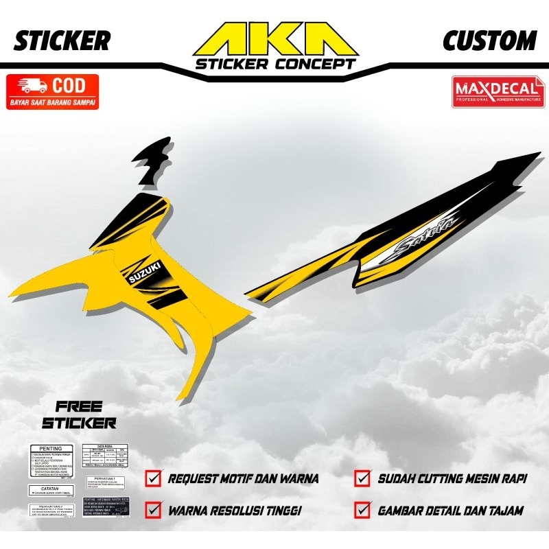 Jual Sticker striping Suzuki Satria R120 hiu (bisa request) | Shopee ...