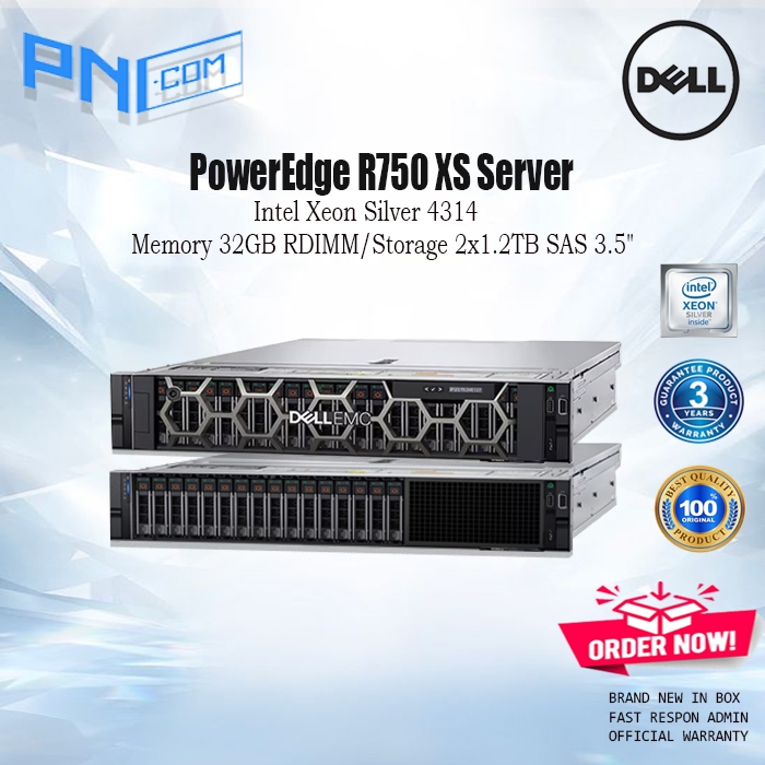 Jual Dell Server PowerEdge R750 XS Intel Xeon Silver 4314 32GB 2x1.2TB ...