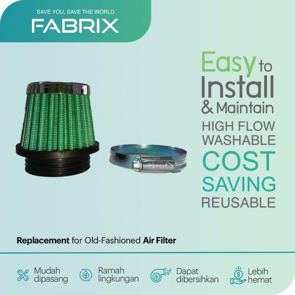 Jual Fabrix Filter Udara Open Universal Motor | Shopee Indonesia