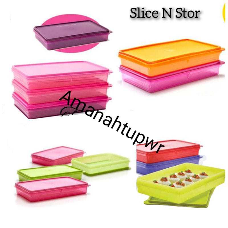 Jual slice n stor 1,9 L tempat kue lapis tupperware kontainer | Shopee ...