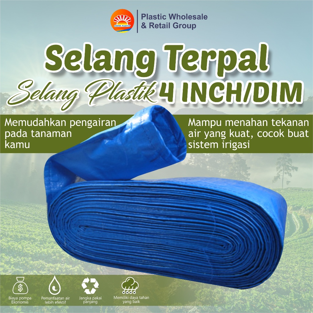 Selang Terpal Diesel 4 Dim / 4 Inch 20 Cm Berbagai Ukuran