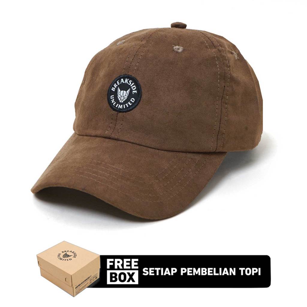 Jual Breakside Polo Cap Zayd - Brown Topi Suede Pria / Wanita Gratis ...
