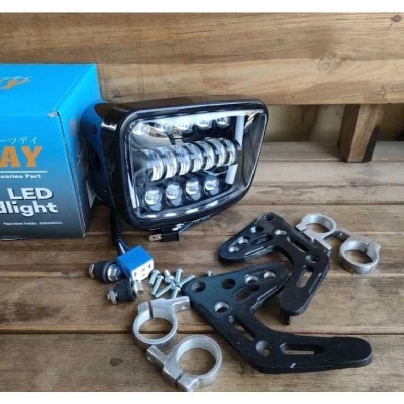 Jual COD lampu daymaker rx king oval set breket model bpro komplit ...