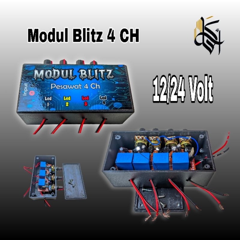 Jual Modul Blitz Pesawat 4 Channel Menggunakan Potensio & Relay 12v 24v ...