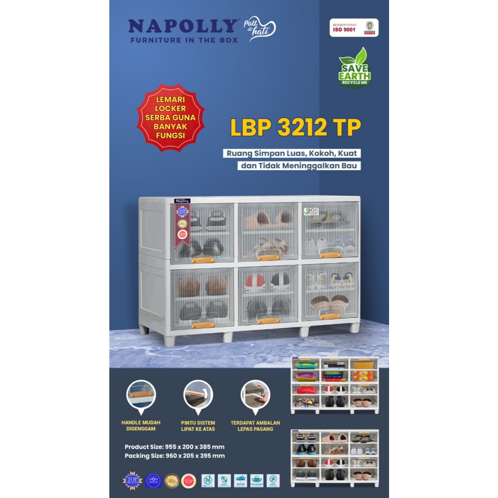 Jual NAPOLLY LOCKER BOX SEPATU SANDAL BAHAN PLASTIK | Shopee Indonesia