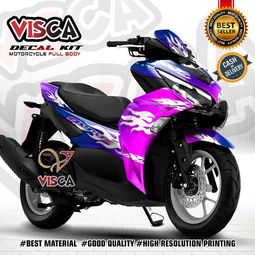 Jual Decal Sticker Aerox Connected 2021 Full Body / Striping Aerox 155 ...