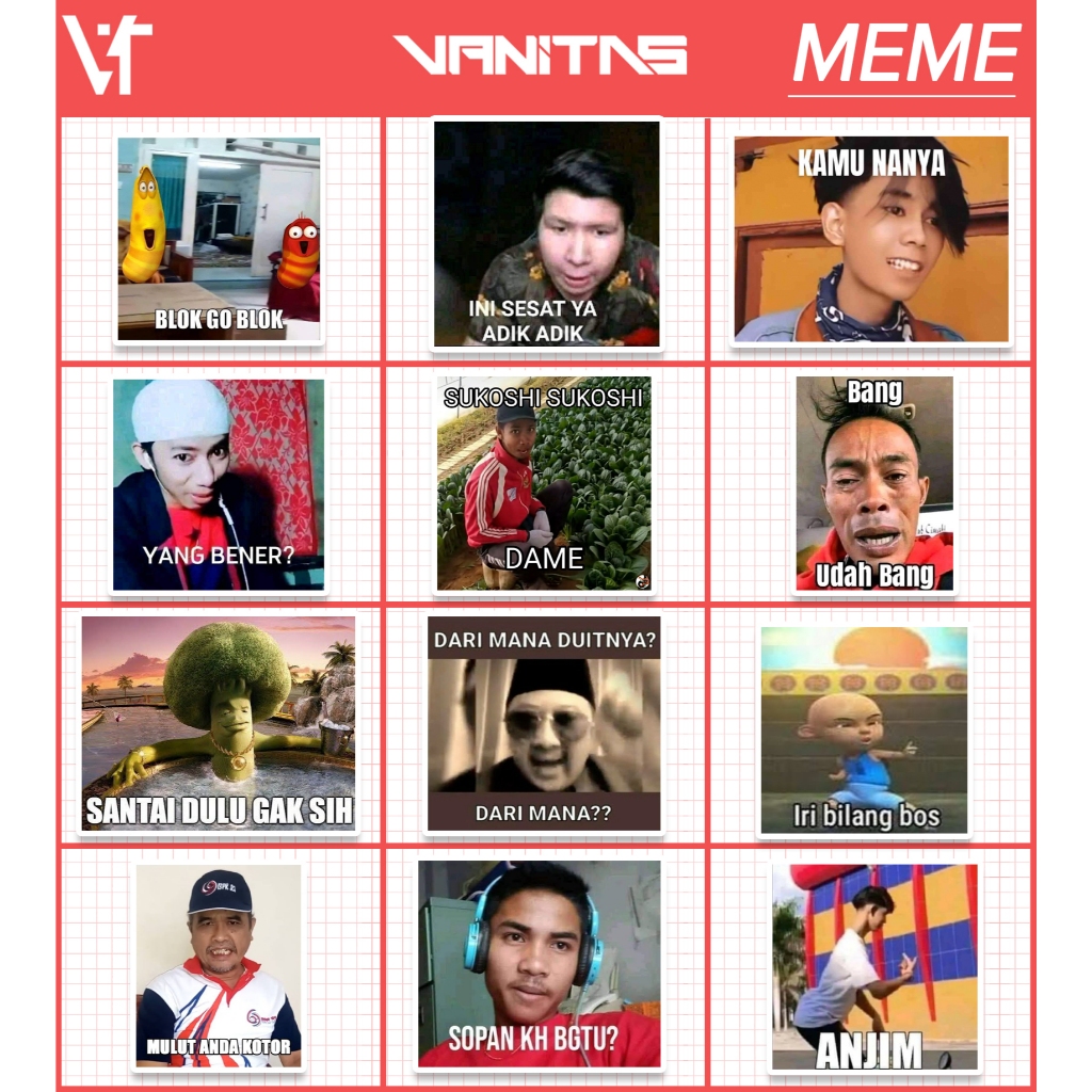 Jual Stiker/Sticker | Meme Viral Paketan | Sticker HP Aesthetic ...