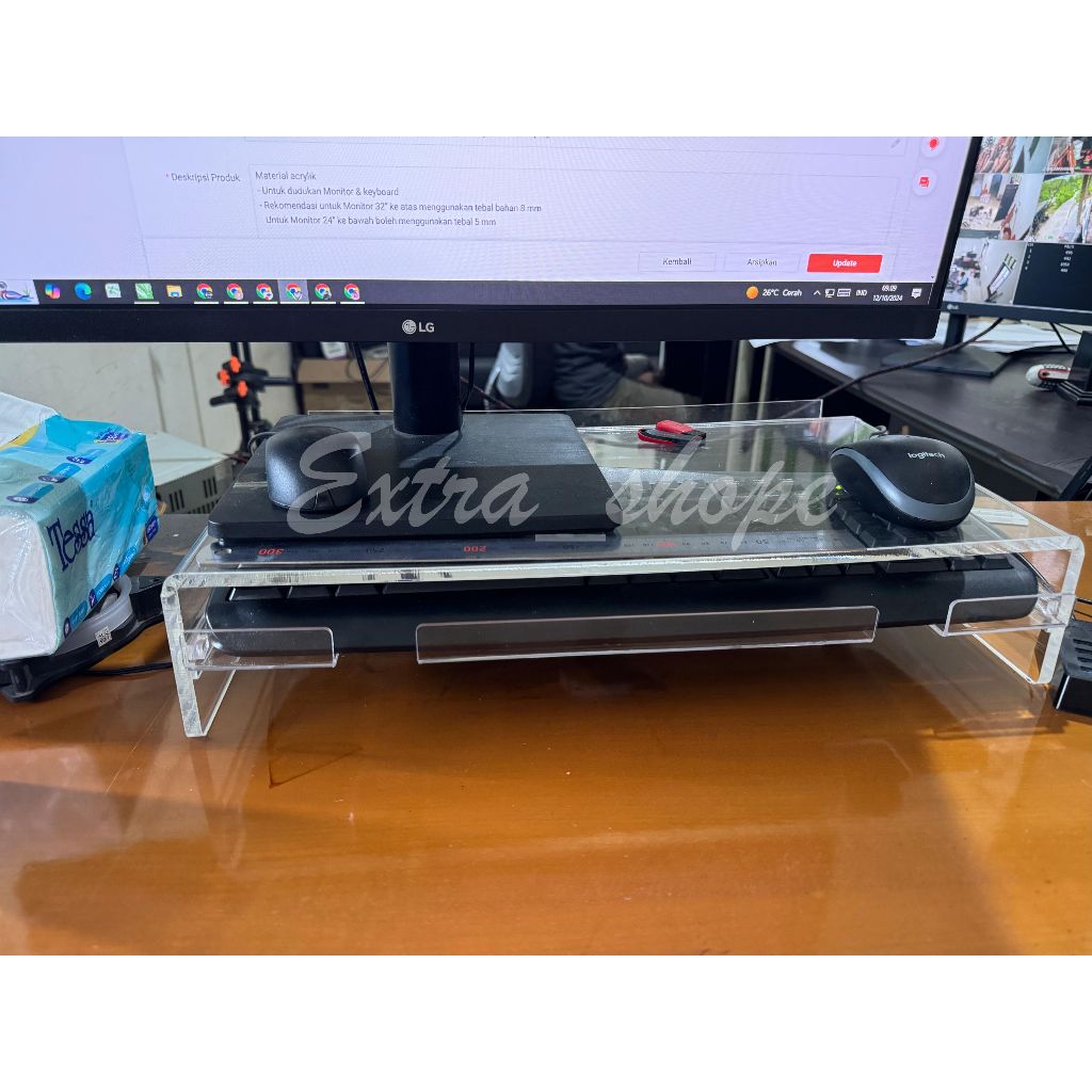 Jual Stand Monitor Keyboard drawer | Shopee Indonesia