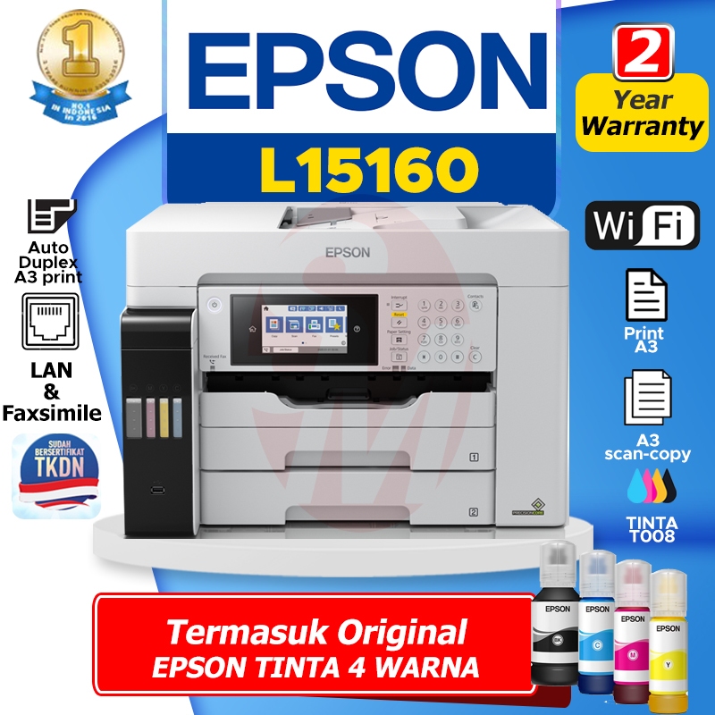 Jual EPSON Printer L15160 A3 / A3+ Multifungsi Wi-Fi Duplex All-In-One ...