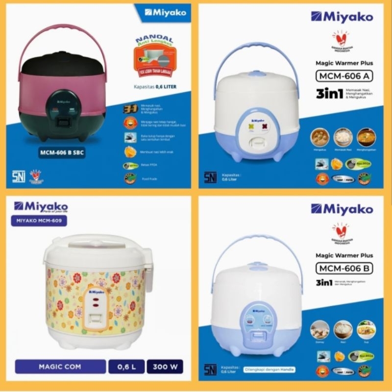 Jual Magic Com 0.6 Liter Miyako Fungsi 3IN1 | Shopee Indonesia