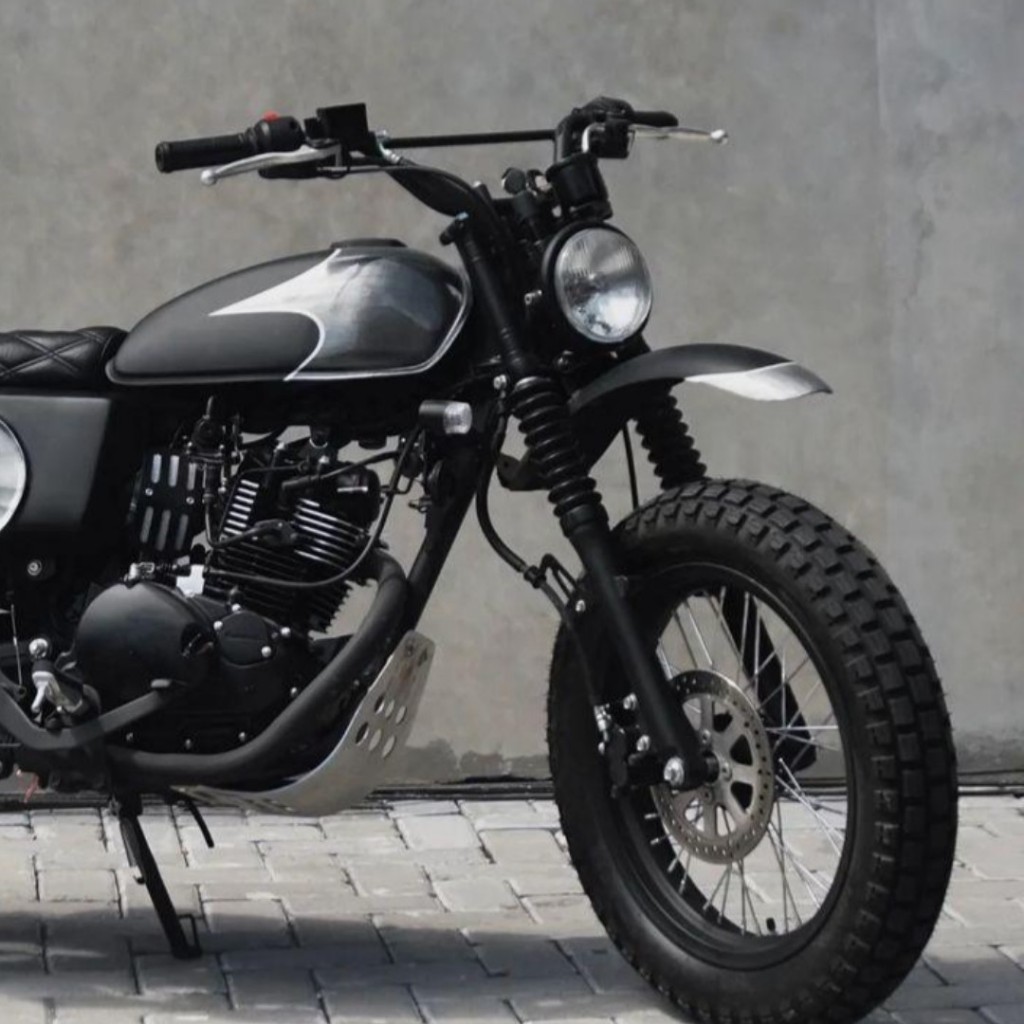 Jual COD Stang Stir Scrambler Vintage Motor Trail Suzuki TS125 Tracker ...