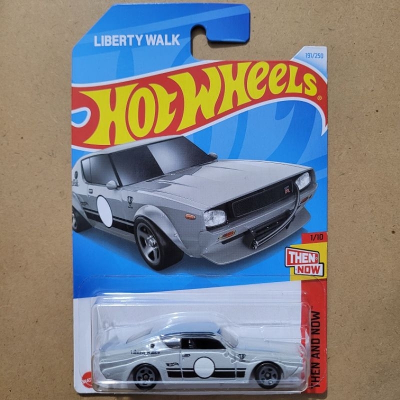 Hot Wheels Nissan Skyline 2000GT-R LBWK (gris) - Coche Fundido A Presión, Serie Then And Now, Escala 1/10, Coleccionistas Y Niños Adultos ( 3+), Unisex