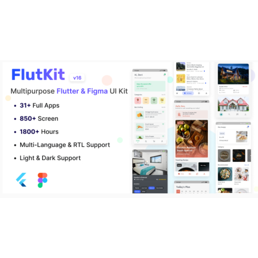 Jual FlutKit - Flutter & Figma UI Kit - FLUTTER TEMPLATE | Shopee Indonesia