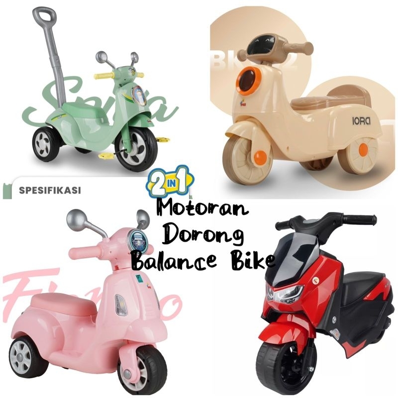Jual BALANCE BIKE ANAK MOTOR VESPA KAKI / DAYUNG TOLOCAR PMB RAID K613