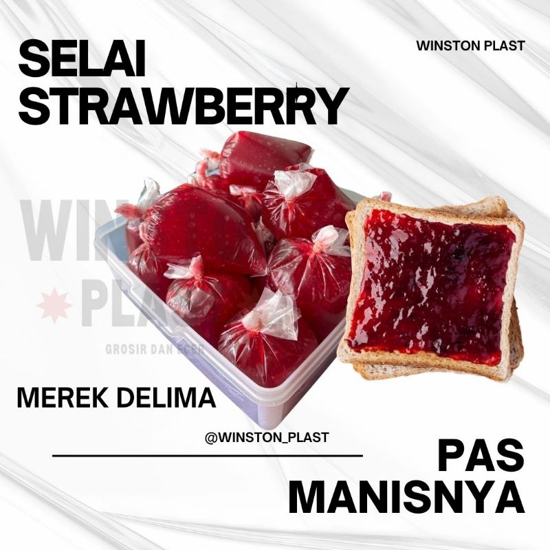 Jual Selai stroberi strawberry kiloan merk DELIMA selai roti panggang ...
