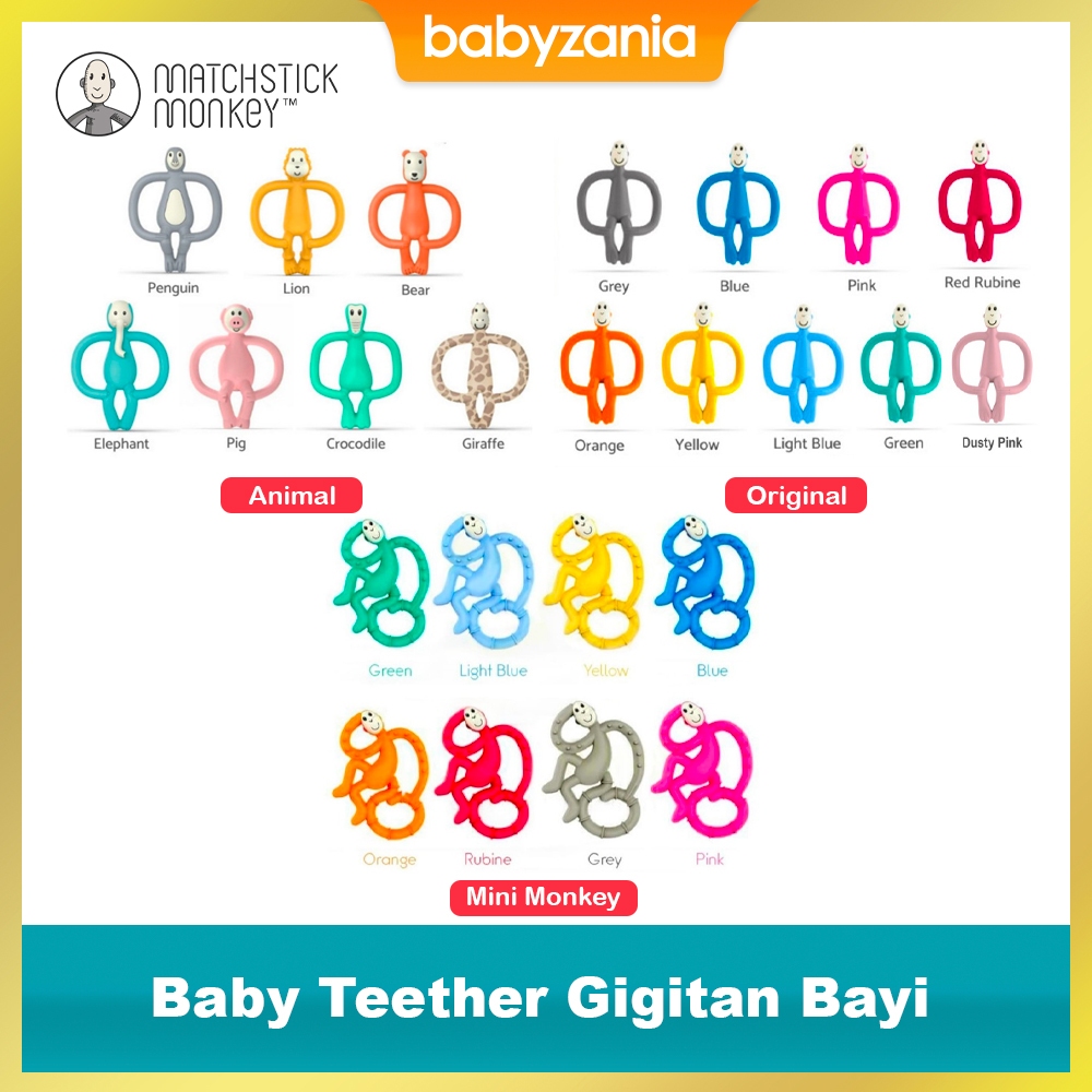 Matchstick Monkey Baby Teether Gigitan Bayi