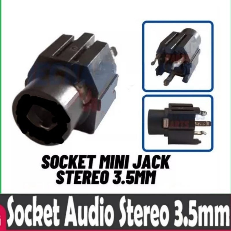 Jual Socket Mini Stereo 3.5mm 3 Pin Jack Aux | Shopee Indonesia