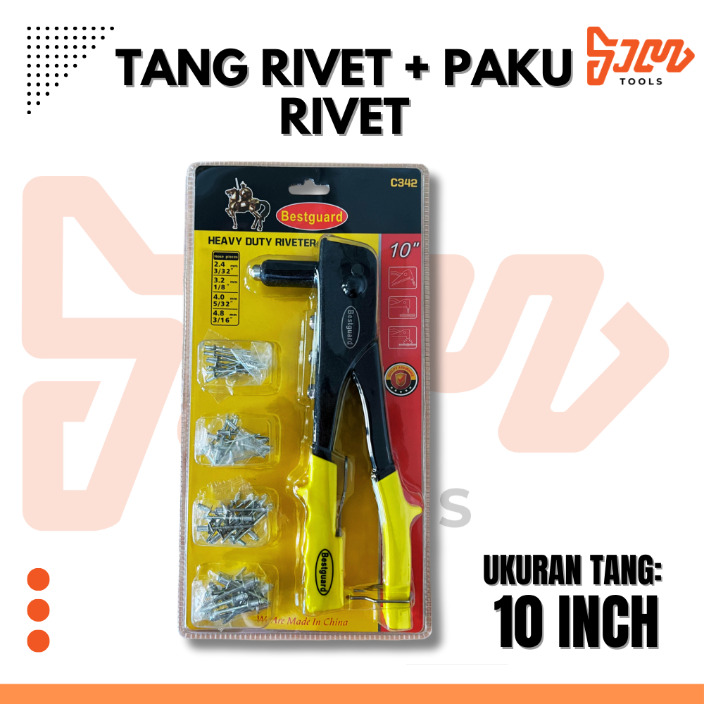 Jual Tang Rivet BESTGUARD 10 Inch + Paku Rivet 4 Ukuran | Shopee Indonesia