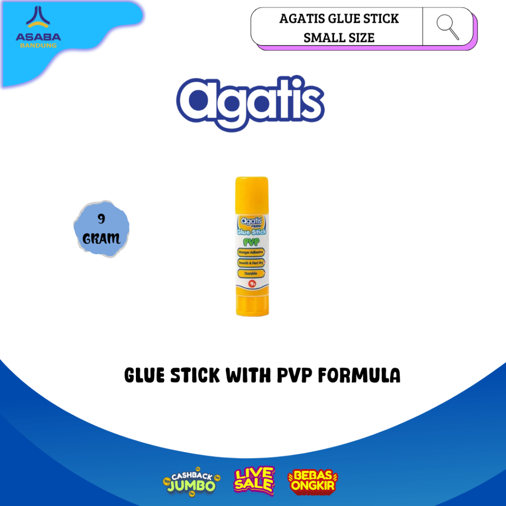 Jual Asaba Bandung - AGATIS PRIME GLUE STICK 9 GR SMALL SIZE WITH PVP ...