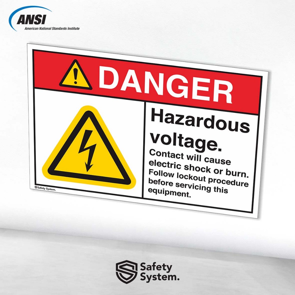 Jual Stiker Label Safety Sign Rambu K3 ANSI Alat Listrik Tegangan ...